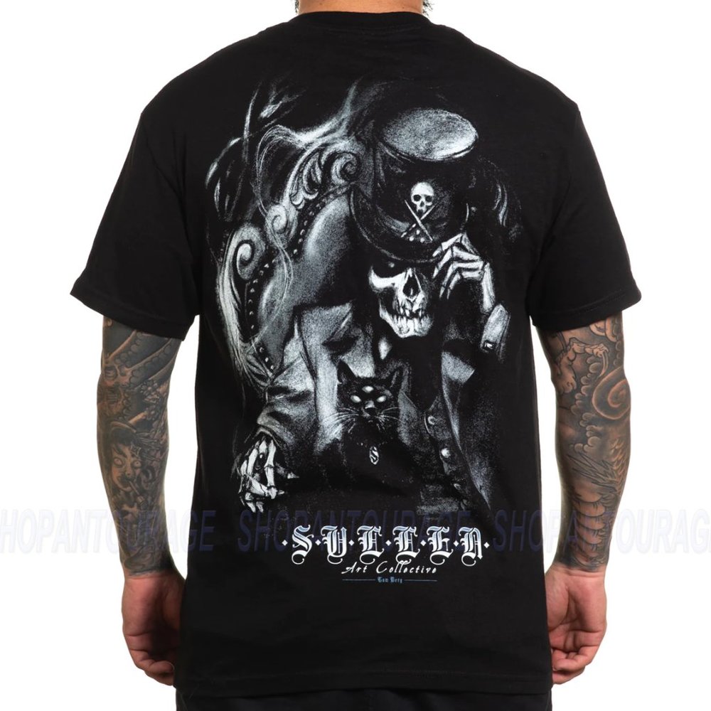 Sullen Art Collective Black Cat Standard Fit SCM5044 Short Sleeve Men`s T-shirt